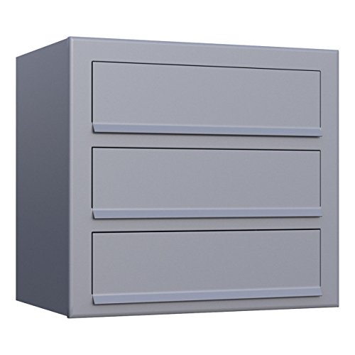 Briefkasten Design Wandbriefkasten Cube for Three Grau Metallic - Bravios von Bravios