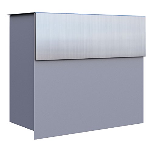 Briefkasten Design Wandbriefkasten Molto Grau Metallic/Edelstahl - Bravios von Bravios