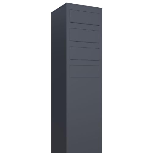 Briefkastenanlage, Design Briefkasten Monolith for Four Anthrazit - Bravios Briefkastenanlage, Design Briefkasten Monolith for Four Anthrazit - Bravios von Bravios