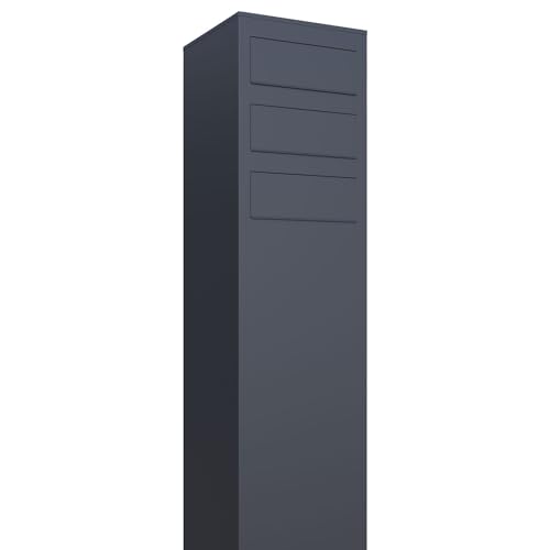 Briefkastenanlage, Design Briefkasten Monolith for Three Anthrazit - Bravios von Bravios