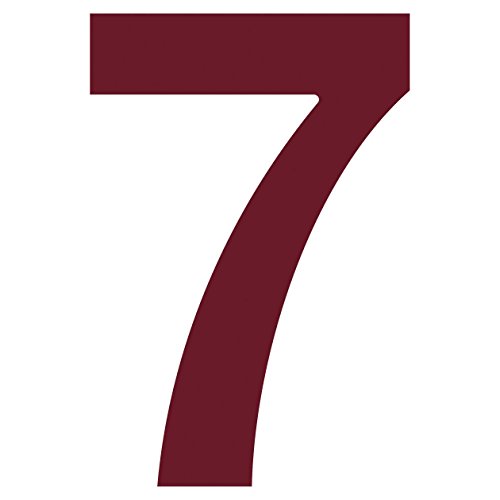 Hausnummer 7, Design Hausnummer aus Edelstahl in Rot von Bravios