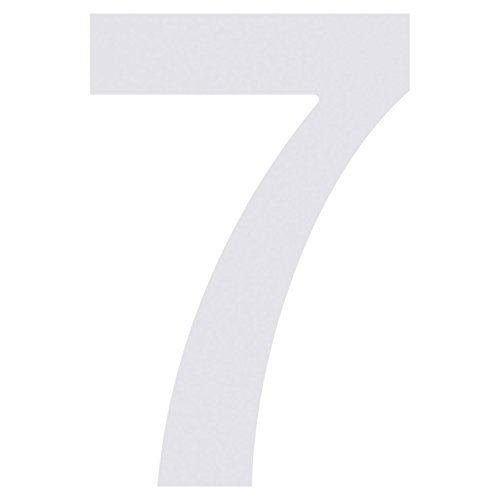 Hausnummer 7, Design Hausnummer aus Edelstahl in Weiß von Bravios