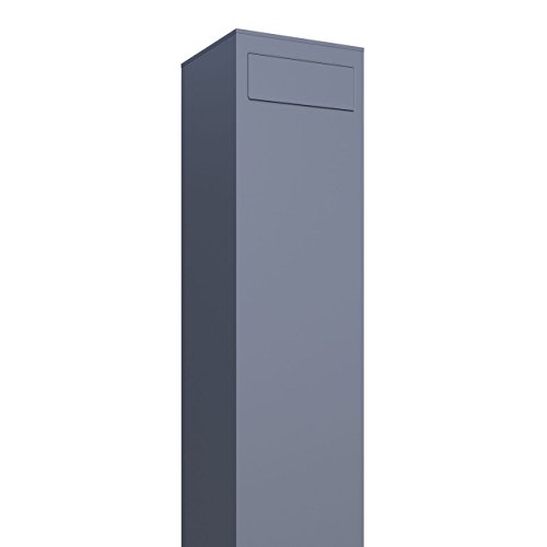 Standbriefkasten, Design Briefkasten Monolith Grau Metallic - Bravios von Bravios