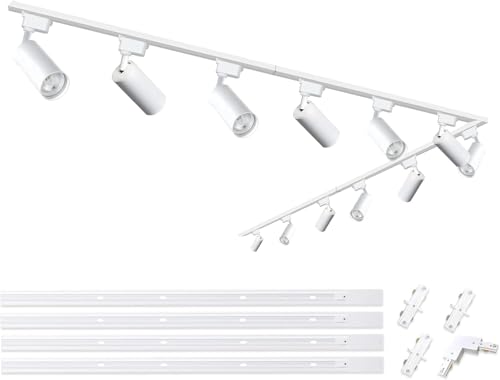 Bravsekai Schienenbeleuchtungssatz mit Köpfen – Track-Beleuchtung-Kit, 20W 4000K, Drehbare Deckenmontierte Beleuchtung mit Zusätzlichen Schienen Bravsekai Schienenbeleuchtungssatz mit Köpfen – Track-Beleuchtung-Kit, 20W 4000K, Drehbare Deckenmontierte Beleuchtung mit Zusätzlichen Schienen von Bravsekai