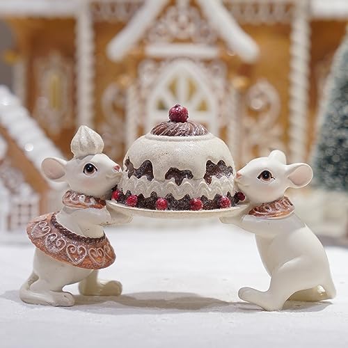 Braxio Weihnachtsdekoration für den Innenbereich, Heimdekoration, Kunstharz, niedliche Weihnachtsmaus, hält Kuchen für Frauen, Couchtisch, Schreibtisch, Weihnachtsdekoration, 14 x 6,3 x 8,9 cm Braxio Weihnachtsdekoration für den Innenbereich, Heimdekoration, Kunstharz, niedliche Weihnachtsmaus, hält Kuchen für Frauen, Couchtisch, Schreibtisch, Weihnachtsdekoration, 14 x 6,3 x 8,9 cm von Braxio