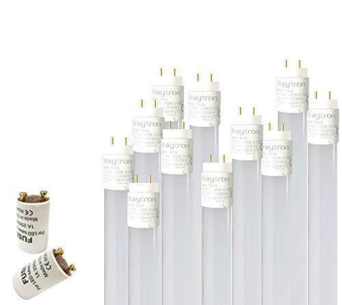 Braytron 25x 150cm LED Röhre G13 T8 Leuchtstofföhre Tube / 24W Neutralweiß (4200K) 2430 Lumen 270° Abstrahlwinkel/inkl. Starter 25er Pack/milchweiße Abdeckung von Braytron