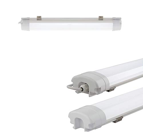 45W LED 150cm Feuchtraumleuchte Neutralweiß IP65 Wannenleuchte Proline Leuchte für Außen und Innen Wasserdicht Slim von Braytron