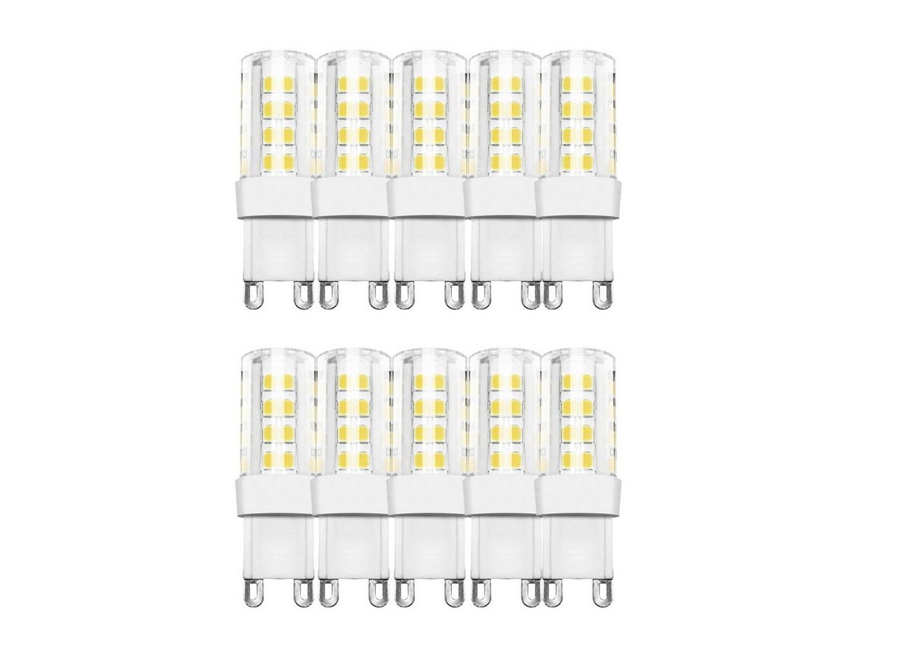 Braytron LED-Leuchtmittel 5 W G9 LED Leuchte Leuchtmittel Lampe 450 Lumen, Kaltweiß 6000, 4,3 Watt, 450 Lumen, Kaltweiß 6000K, G9, 10 Stück von Braytron