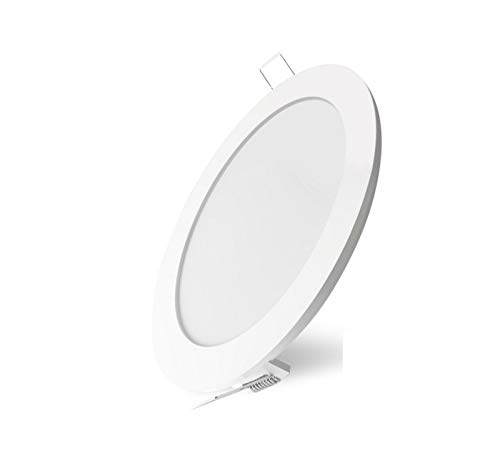 Braytron 5x 18W LED Panel Einbaustrahler Spot Deckenbeleuchtung Unterputz Einbauleuchte Warmweiß 3000K 1440 Lumen Deckenleuchte Rund eingebauter Trafo, kein externer Trafo notwendig von Braytron