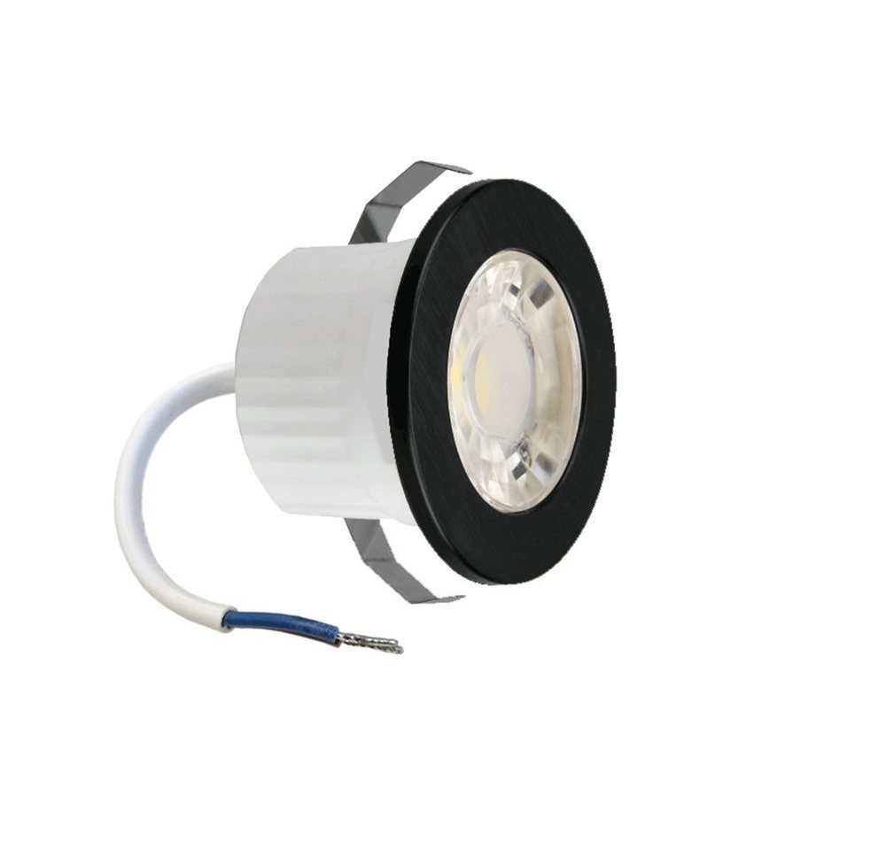 Braytron LED Einbaustrahler 3 Watt LED mini Einbauleuchte Einbaustrahler Spot Neutralweiß schutzar, Neutralweiß, 3w, 210 Lumen, Neutralweiß, Ø44 x 28 mm, Schwarz, Lochmaß: Ø32, rund, IP54 von Braytron