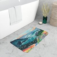 Bergwiese Badematte - Landschaft Badematten Tal Der Träume Bad Dekor Badezimmer Teppiche Wohnkultur von BrazenDesignStudio