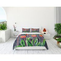 Blumenbettbezug - Tulpen Gemälde Natur Moderne Bettwäsche Twin Queen Oder King Size Bettdecke Tröster Blumenbettbezug - Tulpen Gemälde Natur Moderne Bettwäsche Twin Queen Oder King Size Bettdecke Tröster von BrazenDesignStudio