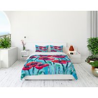 Blumenmohnblumen Bettbezug - Natur Moderne Bettwäsche Twin Queen Oder King Size Bettdecke Tröster Blumenmohnblumen Bettbezug - Natur Moderne Bettwäsche Twin Queen Oder King Size Bettdecke Tröster von BrazenDesignStudio