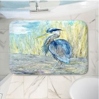 Graureiher Badematte - Wildtiere Badematten Vogeltränke Badvorleger Badezimmerteppiche Wohnkultur von BrazenDesignStudio