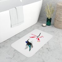 Kolibri Badematte - Wildtiere Badematten Vogel Bad Deko Badezimmer Teppiche Wohnkultur von BrazenDesignStudio