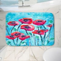 Poppy Sky Badvorleger - Blumen Badteppiche Home Decor von BrazenDesignStudio