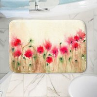 Mohnblumen Badematte - Florale Badezimmermatten Blumen-Badezimmerdekor Badezimmerteppiche Wohnkultur von BrazenDesignStudio