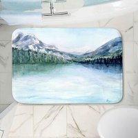 Landschaft Mit Nebligen Bergen - Badematte Badteppich Baddeko Wohnkultur von BrazenDesignStudio