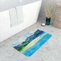 Sandy Cove Badematte - Landschaft Badematten Bad Dekor Badezimmer Teppiche Wohnkultur von BrazenDesignStudio
