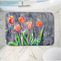 Tulpen Badvorleger - Blumen Tulip Badteppiche Wohndekor von BrazenDesignStudio