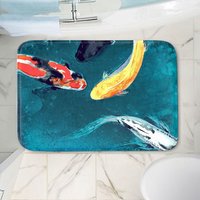 Waterballet Koi Fisch Badematte - Natur Badematten Bad Dekor Badezimmer Teppiche Wohnkultur von BrazenDesignStudio