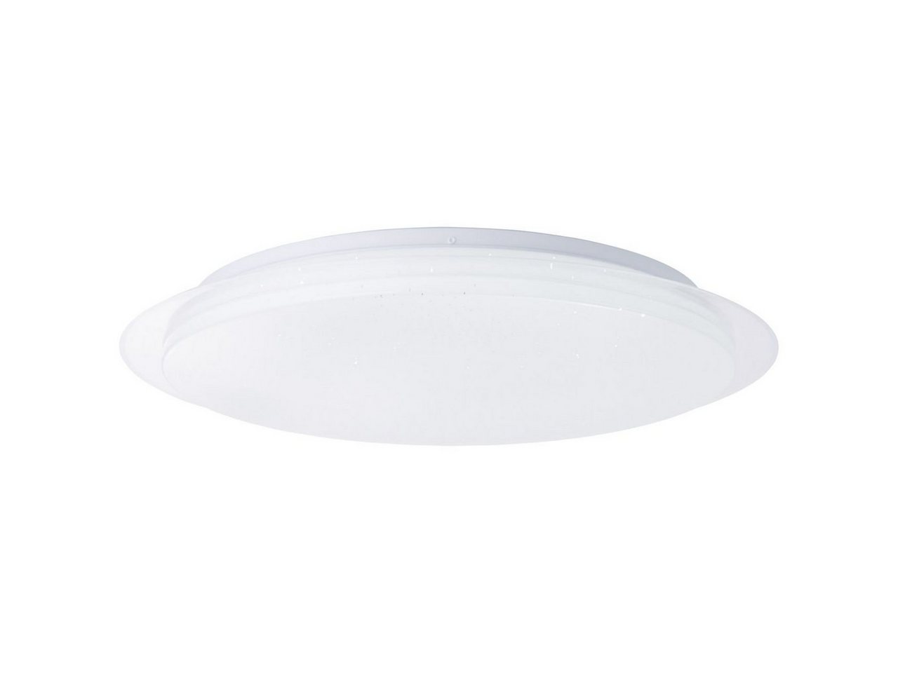 BreLight LED Deckenleuchte Vittoria, LED fest integriert, Farbwechsler, Ø57cm, Sterneneffekt, dimmbar, CCT, 6800lm, Fernbed., Kunststoff, weiß von BreLight