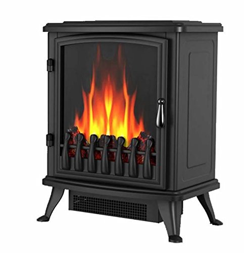 Breakling B106 Murano Elektrischer Kamin, 1800 W, 53 x 43 cm, Schwarz von Breakling