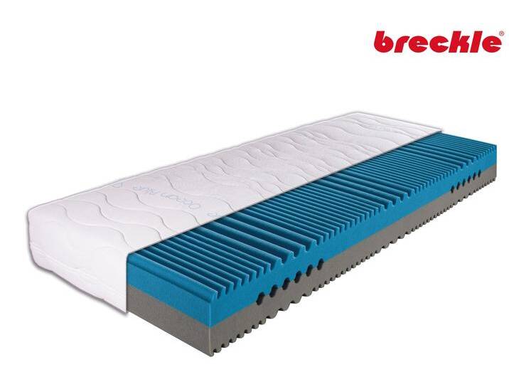Kaltschaummatratze BRECKLE Ocean Blue in den Größen 90/200 cm und weiteren Größen erhältlich , weiß, B:80cm H:20cm L:200cm, Bezug: 100% Polyester. Steppfüllung: 100% Polyester, Matratzen von Breckle