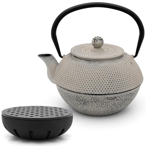 Asia Teekanne Gusseisen Set 1.1 Liter - grauer Teekessel & Edelstahl-Filter-Einsatz für losen Tee & Stövchen Asia Teekanne Gusseisen Set 1.1 Liter - grauer Teekessel & Edelstahl-Filter-Einsatz für losen Tee & Stövchen von Bredemeijer