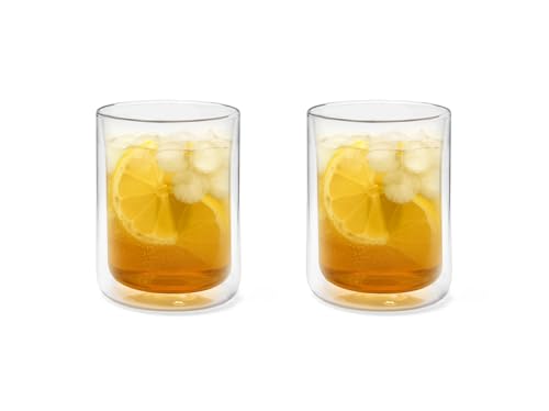 Bredemeijer 2-teilige doppelwandige Trinkgläser aus Glas - Glasbecher mit je 290 ml Fassungsvermögen - für kalte und heiße Getränke von Bredemeijer