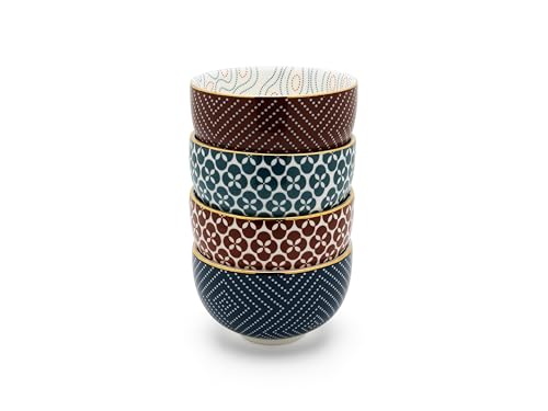 Bredemeijer Flache asiatische Teebecher 4 teilig - farbige Teetassen aus Porzellan je 200 ml Volumen Bredemeijer Flache asiatische Teebecher 4 teilig - farbige Teetassen aus Porzellan je 200 ml Volumen von Bredemeijer