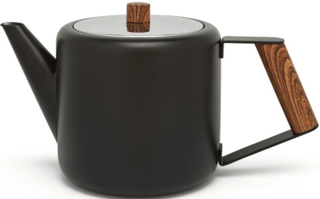 Bredemeijer Teekanne Boston, 1,1 l, matt schwarz in Holzoptik von Bredemeijer