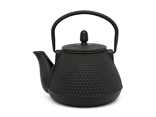 Bredemeijer kleine Schwarze genoppte gusseiserne Asia Teekanne 0.8 Liter von Bredemeijer