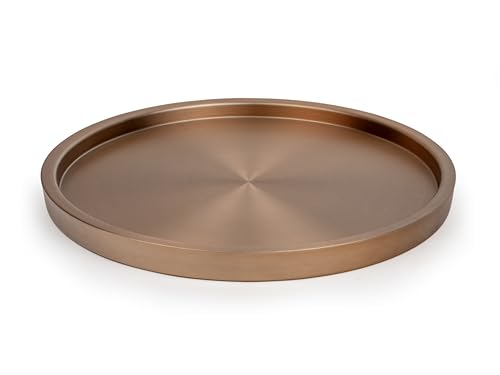 Bredemeijer großes rundes Serviertablett Ø 38 cm - bronze Küchentablett mit hohem Rand - Tablett aus Metall - ideal zum Servieren von Getränken Bredemeijer großes rundes Serviertablett Ø 38 cm - bronze Küchentablett mit hohem Rand - Tablett aus Metall - ideal zum Servieren von Getränken von Bredemeijer