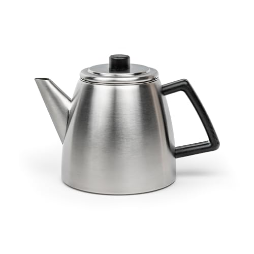 Bredemeijer silberne kleine Teekanne 1.1 Liter aus Edelstahl - doppelwandige matte Edelstahlkanne mit Teefilter-Sieb - für längeren, warmen Teegenuss Bredemeijer silberne kleine Teekanne 1.1 Liter aus Edelstahl - doppelwandige matte Edelstahlkanne mit Teefilter-Sieb - für längeren, warmen Teegenuss von Bredemeijer