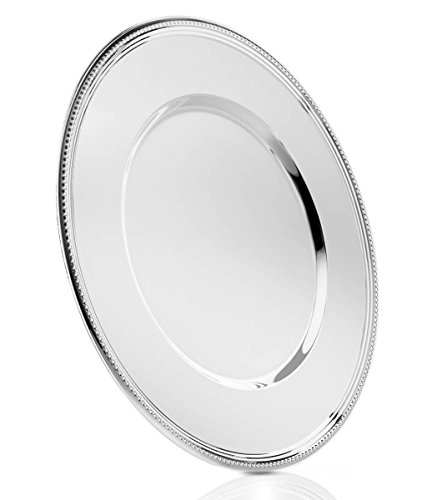 Platzteller Perl 33cm versilbert von Bredemeijer