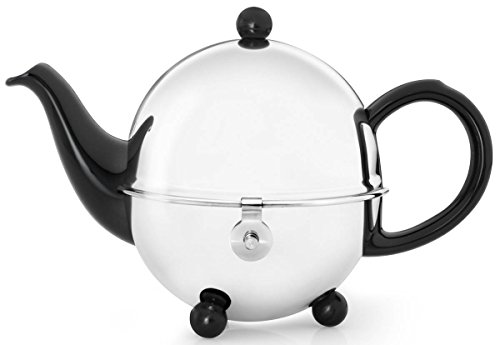 Steingut-Teekanne Cosy® schwarz mit filzisoliertem Edelstahlmantel 0,5 ltr. von Bredemeijer