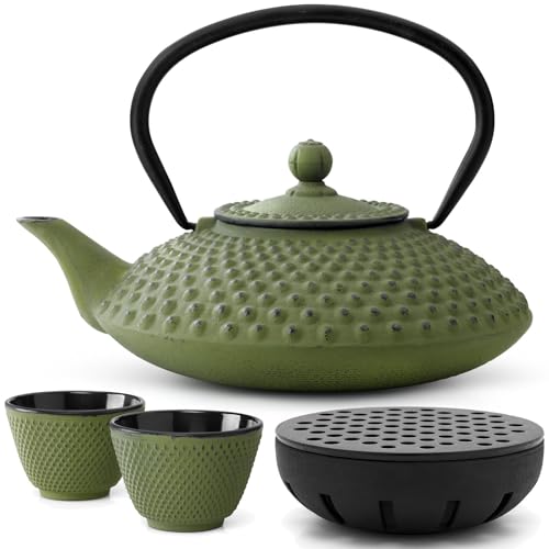 Bredemeijer Teekanne asiatisch Gusseisen Set grün 1.25 Liter Teekessel mit Henkel & Edelstahl Tee-Filter Sieb-Einsatz & Stövchen inkl. Teebecher Bredemeijer Teekanne asiatisch Gusseisen Set grün 1.25 Liter Teekessel mit Henkel & Edelstahl Tee-Filter Sieb-Einsatz & Stövchen inkl. Teebecher von Bredemeijer