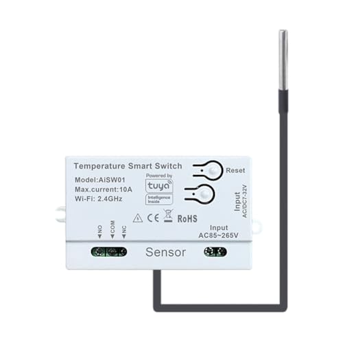 Breeshy 2.4G WiFi Smart Temperatursensor Schalter Von Tuya mit Langem 2M Temperaturf¨¹hler von Breeshy