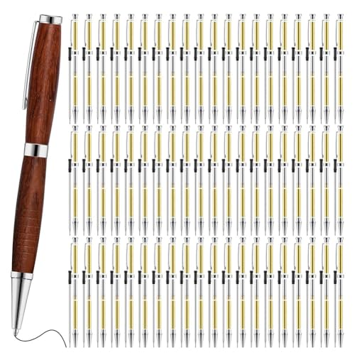 Breeshy 60pcs Woodturn 7mm Slim Silver Pen Kit mit Twist-Out-Mechanismus und Nachf¨¹llpack f¨¹r DIY-Holzverarbeitung Breeshy 60pcs Woodturn 7mm Slim Silver Pen Kit mit Twist-Out-Mechanismus und Nachf¨¹llpack f¨¹r DIY-Holzverarbeitung von Breeshy