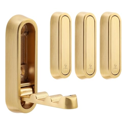 Breeshy Badezimmer Handtuchhaken 4 St¨¹ck Wandmontage zum Aufh?ngen Von Handt¨¹chern, M?belgriffe f¨¹r Schr?nke und Schubladen Gold von Breeshy
