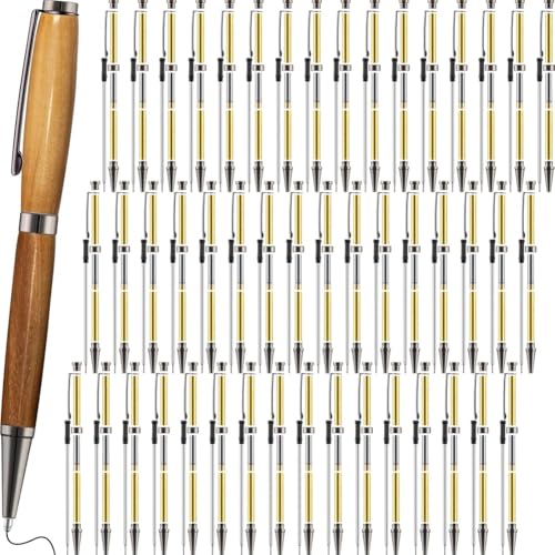 Breeshy Deluxe 48pcs 7mm Slim Twist Pen Kit, Holzhandwerkset Einschlie?lich DIY -Drehmaschine, Kupferstift -Werkzeuge f¨¹r B¨¹rovorr?te von Breeshy