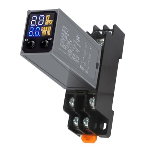 Breeshy Digitaler Zeitrelais-Zeitsteuerungs-Verz?gerungstimer-Relais mit Basissockel DC24V von Breeshy