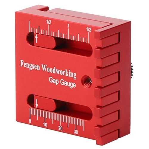 Breeshy Distanzmessgerät für Holzbearbeitung, Tiefenmesslineal mit Sägezähnen, Mini-Sägeschlitz-Einsteller aus Aluminiumlegierung, Markierungslehre für Linienlineal von Breeshy