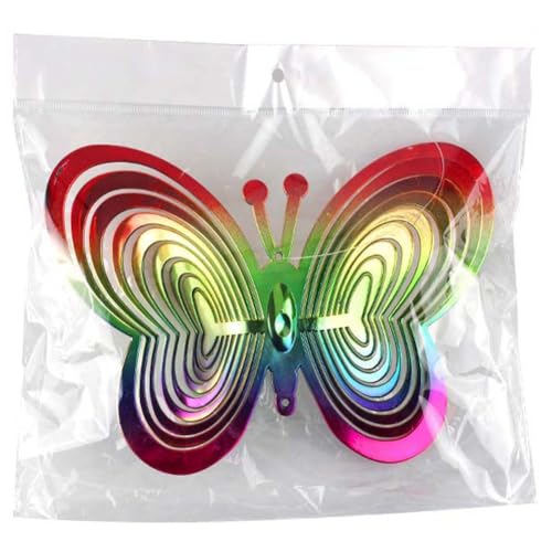 Breeshy Schmetterling Wind Spinners Ornamente zum Aufhängen, Vogelabwehr, , drehbares , Gartendekoration, für den Außenbereich, einfach zu installieren, einfach zu bedienen von Breeshy