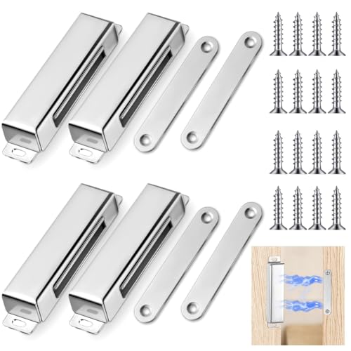 Breeshy Set Von 4 Edelstahl 150lb Magnetischen F?ngen f¨¹r Schrankt¨¹ren in K¨¹che, Garderobe und Schrank Breeshy Set Von 4 Edelstahl 150lb Magnetischen F?ngen f¨¹r Schrankt¨¹ren in K¨¹che, Garderobe und Schrank von Breeshy