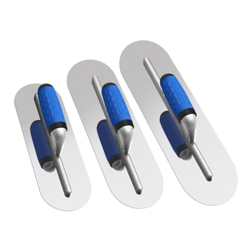 Breeshy Set mit 3 Schwimmkellen aus Edelstahl (16 Zoll / 14 Zoll / 12 Zoll) für Glättkellen für Flachbeton von Breeshy