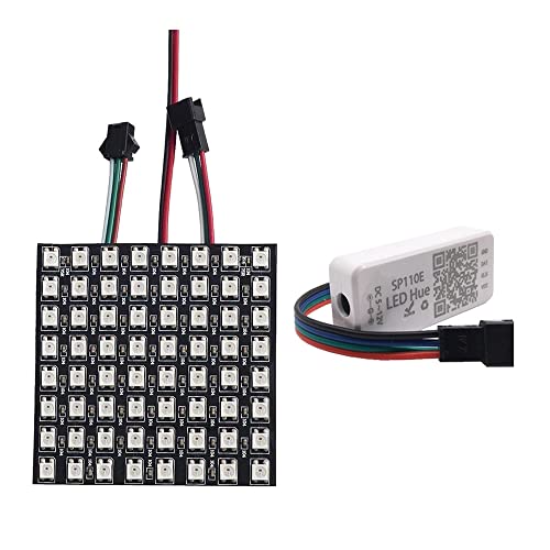 Breeshy WS2812B LED-Streifen 8X8 Digital Panel Matrix WS2812 Individuell Adressierbare Modul Leuchte SP110E Bluetooth Controller Breeshy WS2812B LED-Streifen 8X8 Digital Panel Matrix WS2812 Individuell Adressierbare Modul Leuchte SP110E Bluetooth Controller von Breeshy