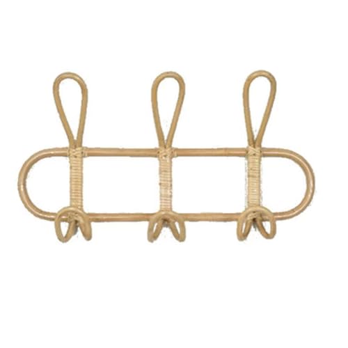 Breeshy Wandhaken aus Rattan – dekorativer Kleiderbügel für Kinderzimmer, Organizer von Kleidung und Hüten, Aufhängung für Kinderkleidung A von Breeshy
