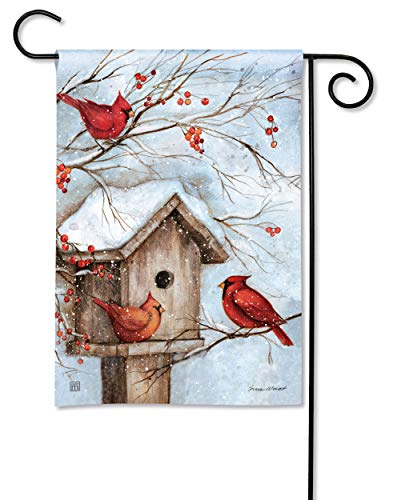 BreezeArt Studio M Winter Haven Herbst Winter Deko Gartenflagge - Premium Qualität 12,5 x 18 Zoll von BreezeArt